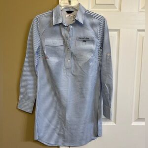 Vineyard Vines Blue/White Seersucker Coverup/dress, New w/tags size 00